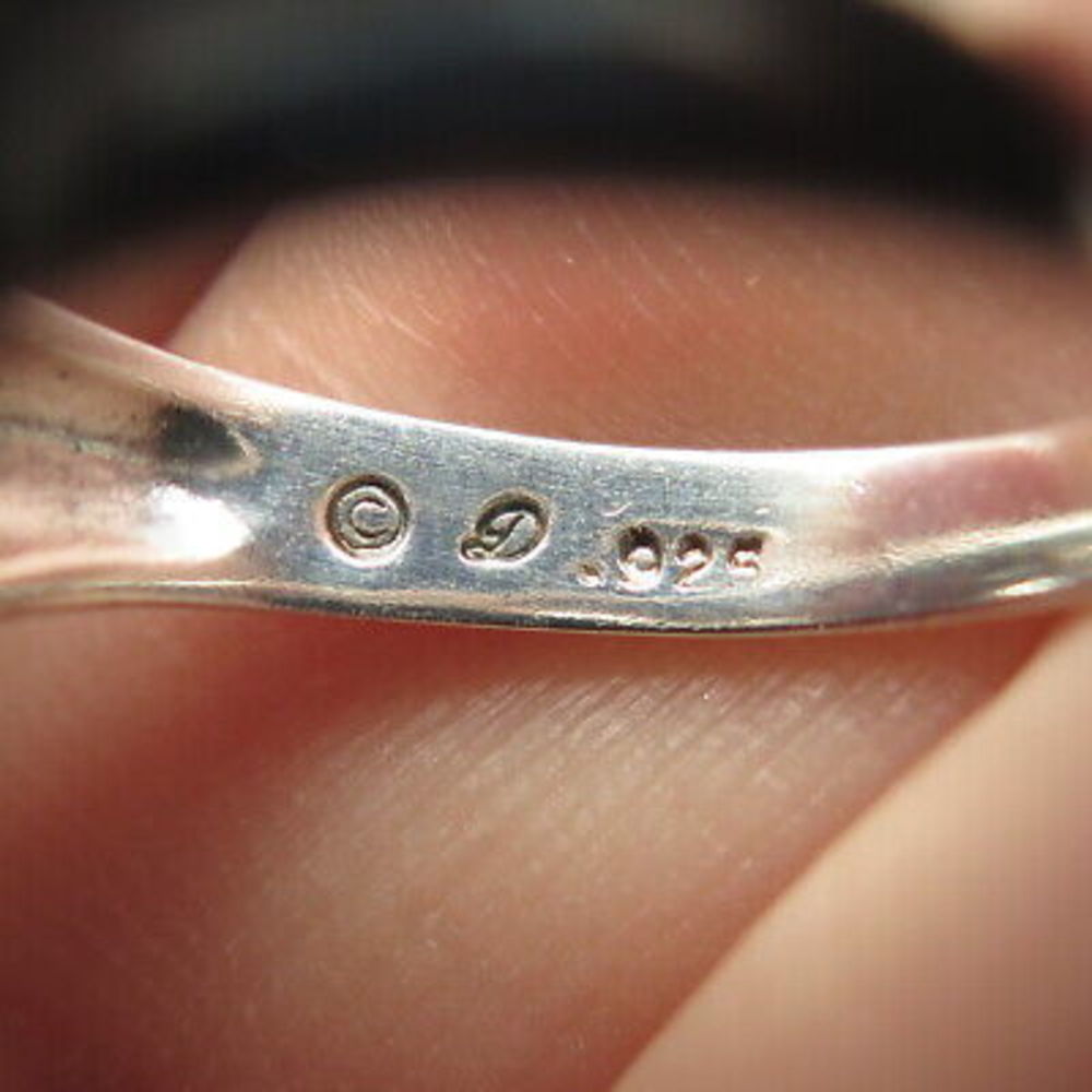 925 Sterling Silver Vintage Open Heart Ring Size 6.25 - Picture 7 of 8